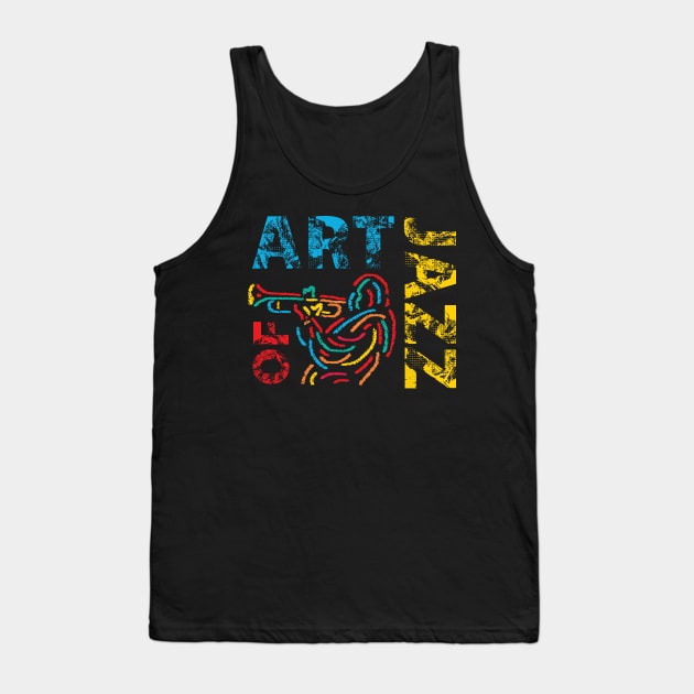 Art Of Jazz Trumpet Player Tank Top by jazzworldquest